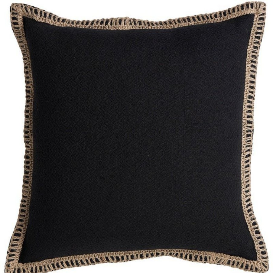 Furnishings * | Paloma Royale Black Cushion 50X50Cm Top Selling