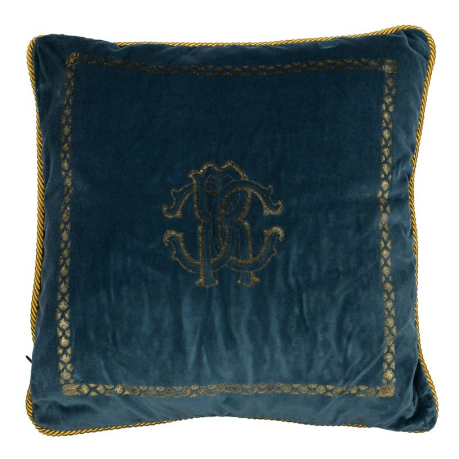 Furnishings * | Roberto Cavalli Venezia Cushion Teal 40X40Cm Less Expensive