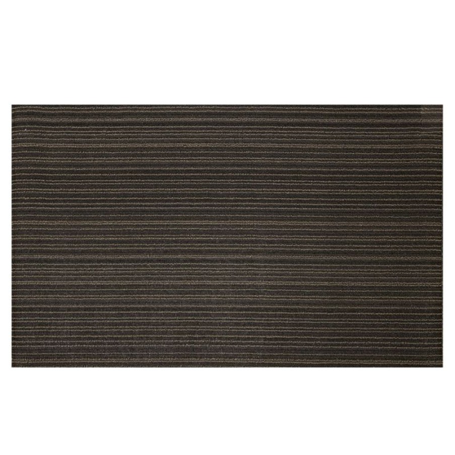 Furnishings * | Chilewich Skinny Stripe Shag Indoor/Outdoor Mat Steel Less Expensive