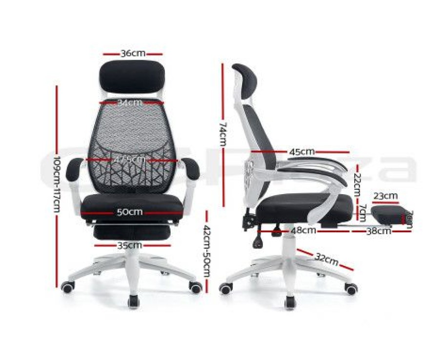 Furnishings * | Home Office Design Gaming Desk Chair White Opening Sales