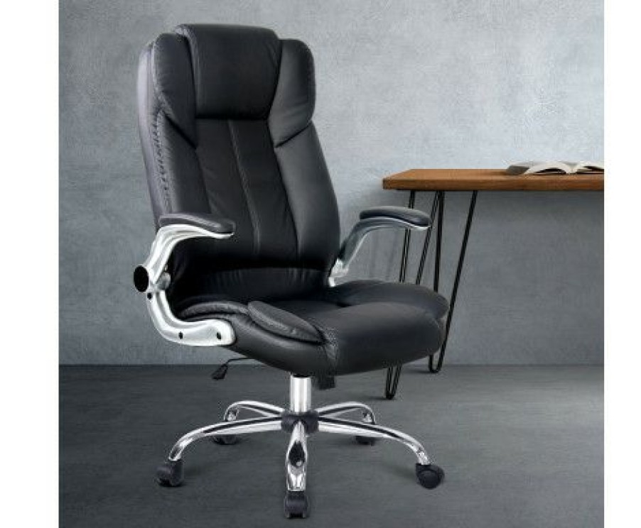 Furnishings * | Home Office Design Pu Desk Chair Black Clearance