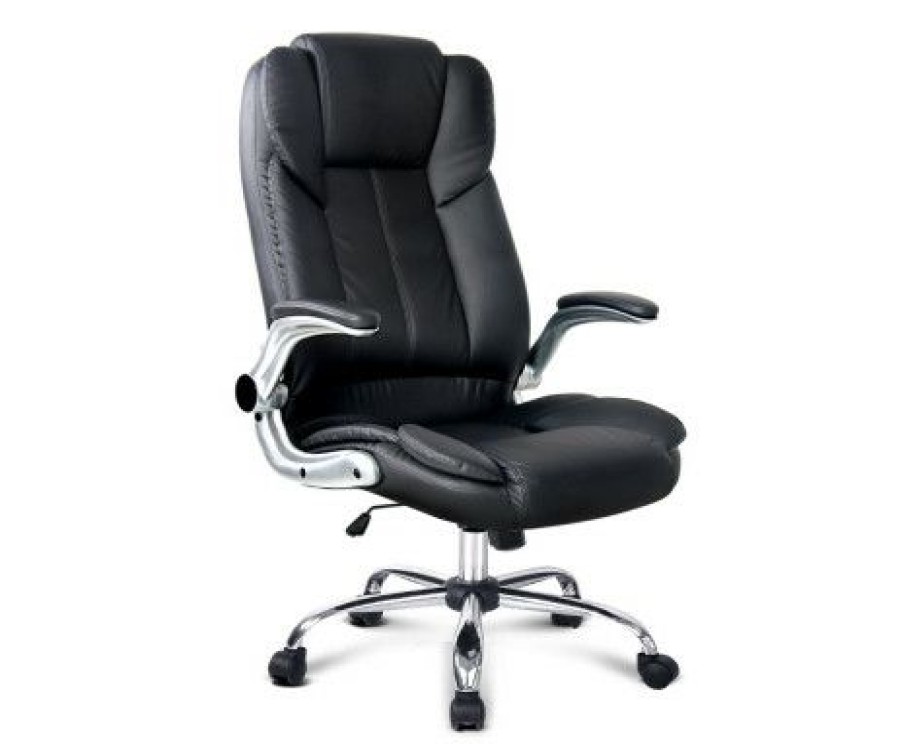 Furnishings * | Home Office Design Pu Desk Chair Black Clearance