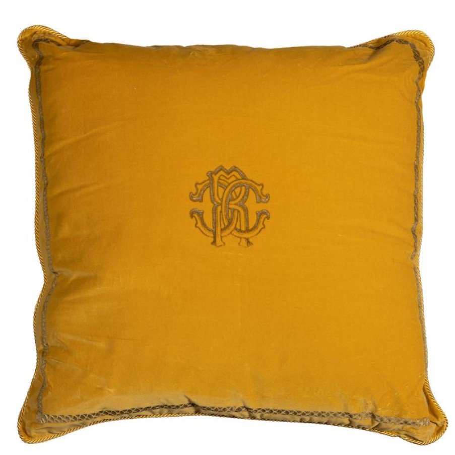 Furnishings * | Roberto Cavalli Venezia Cushion Mustard 68X68Cm On Sale