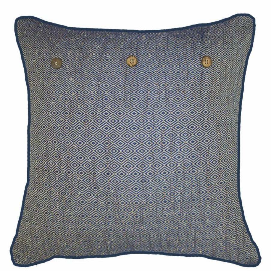 Furnishings * | Bandhini Weave Diamond Navy Cushion 55X55Cm Cheaper