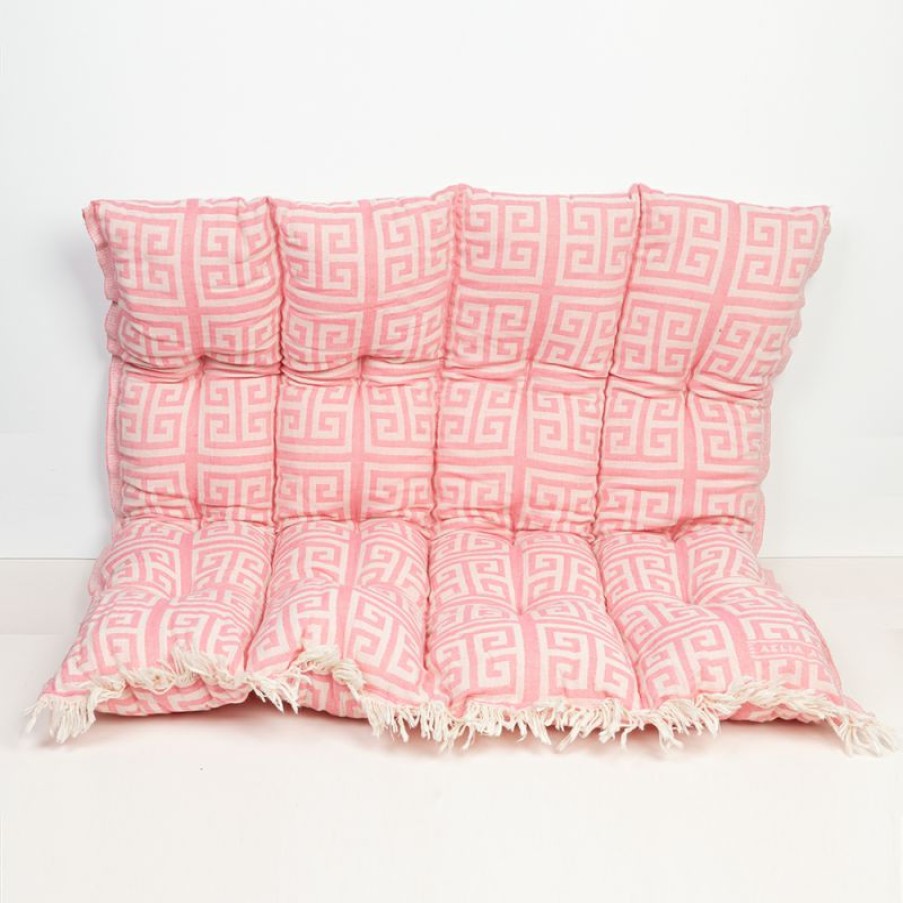 Furnishings * | Aelia Anna Pillow Meandros Pink 85X85Cm Shop