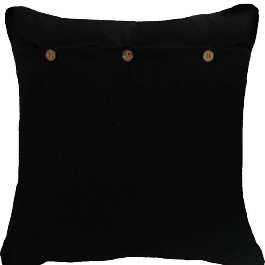 Furnishings * | Bandhini Earth Latitude Lounge Black Cushion 55X55Cm Latest Fashion