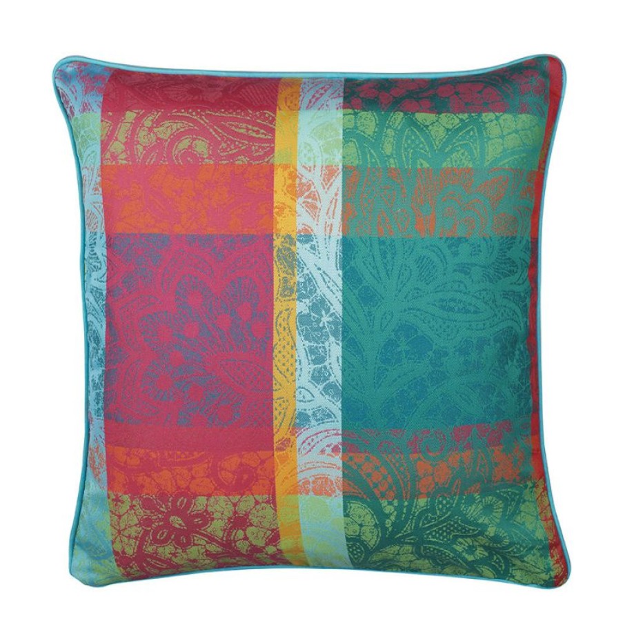 Furnishings * | Garnier-Thiebaut Cushion Cover Dentelles Floralies 40X40C Latest Fashion