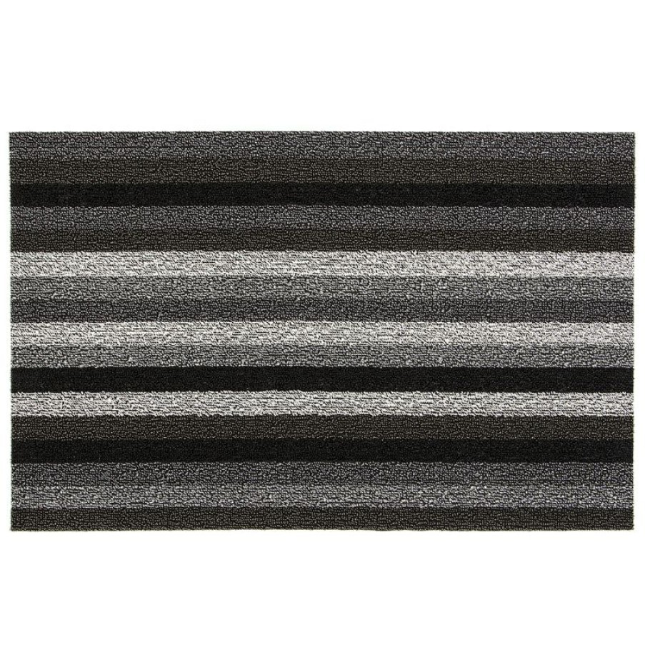 Furnishings * | Chilewich Even Stripe Indoor/Outdoor Mat Small Mineral Cut Price