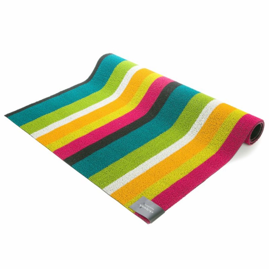 Furnishings * | Chilewich Bold Stripe Shag Doormat Multicolour Large Excellent