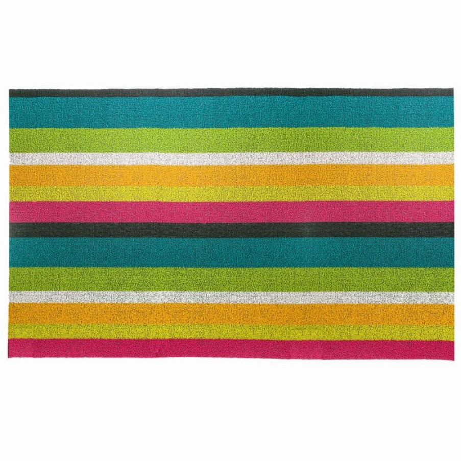 Furnishings * | Chilewich Bold Stripe Shag Doormat Multicolour Large Excellent