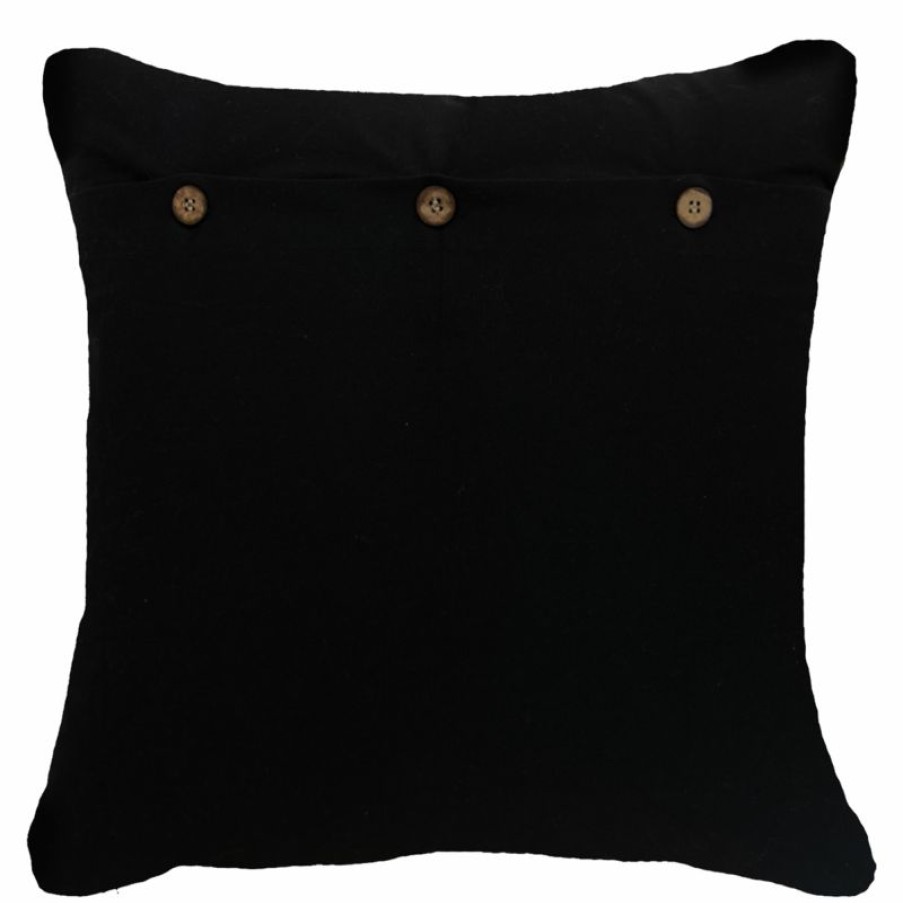 Furnishings * | Bandhini Dreamtime Large Dot Black Cushion 55X55Cm Top Selling