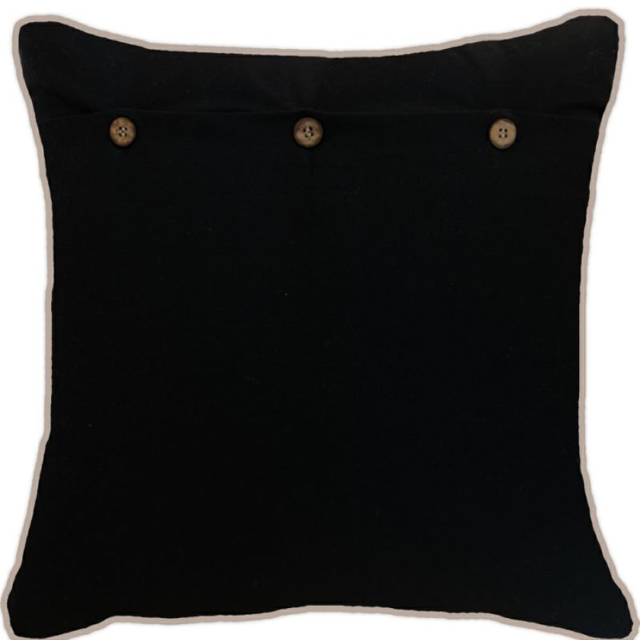 Furnishings * | Bandhini Inter Hexagon Scroll Sash Black Cushion 55X55Cm Cut Price