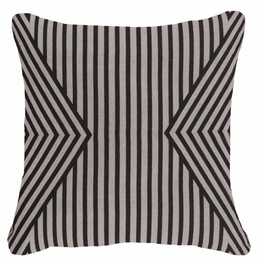 Furnishings * | Bandhini Parasol Black And Beige Cushion 55X55Cm Clearance