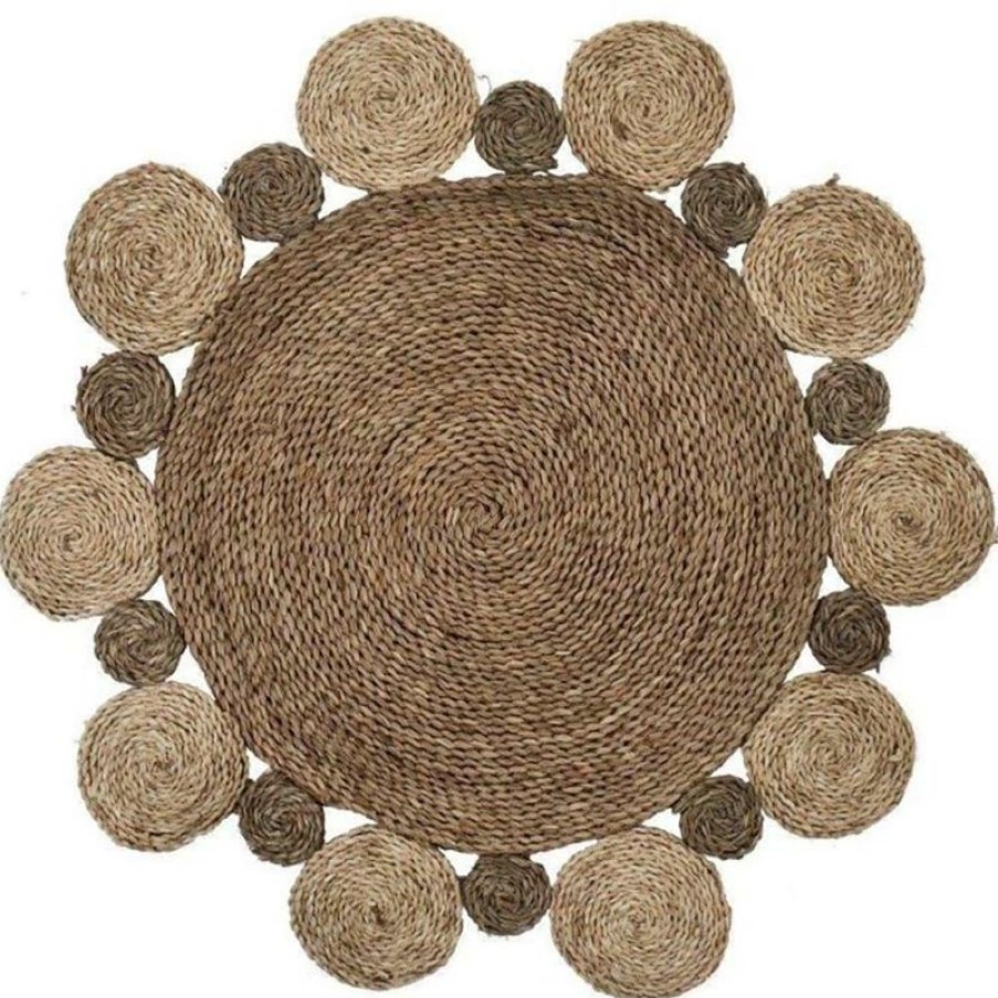 Furnishings * | Emporium Vida Rug Straw/Natural 90Cm Fire Sale