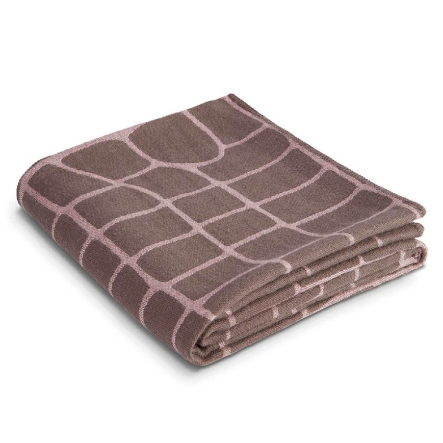 Furnishings * | L'Objet Crocodile Jacquard Throw Mauve & Taupe Best Quality