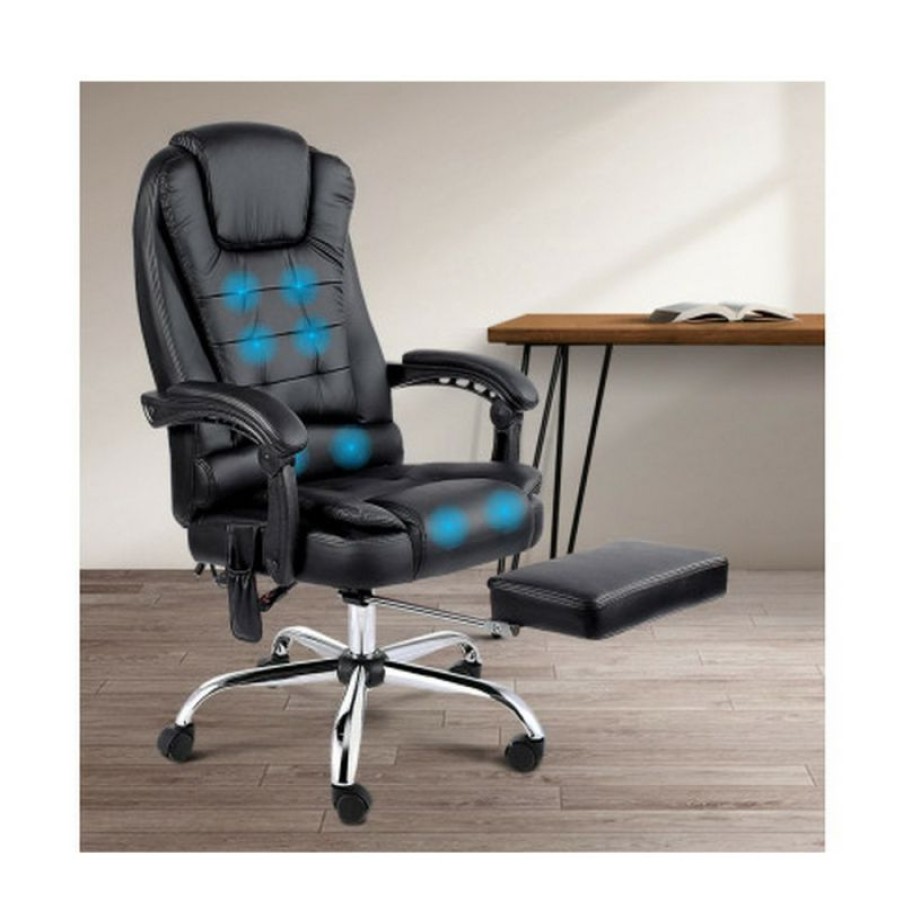 Furnishings * | Home Office Design 8 Point Reclining Message Chair Black New Collections