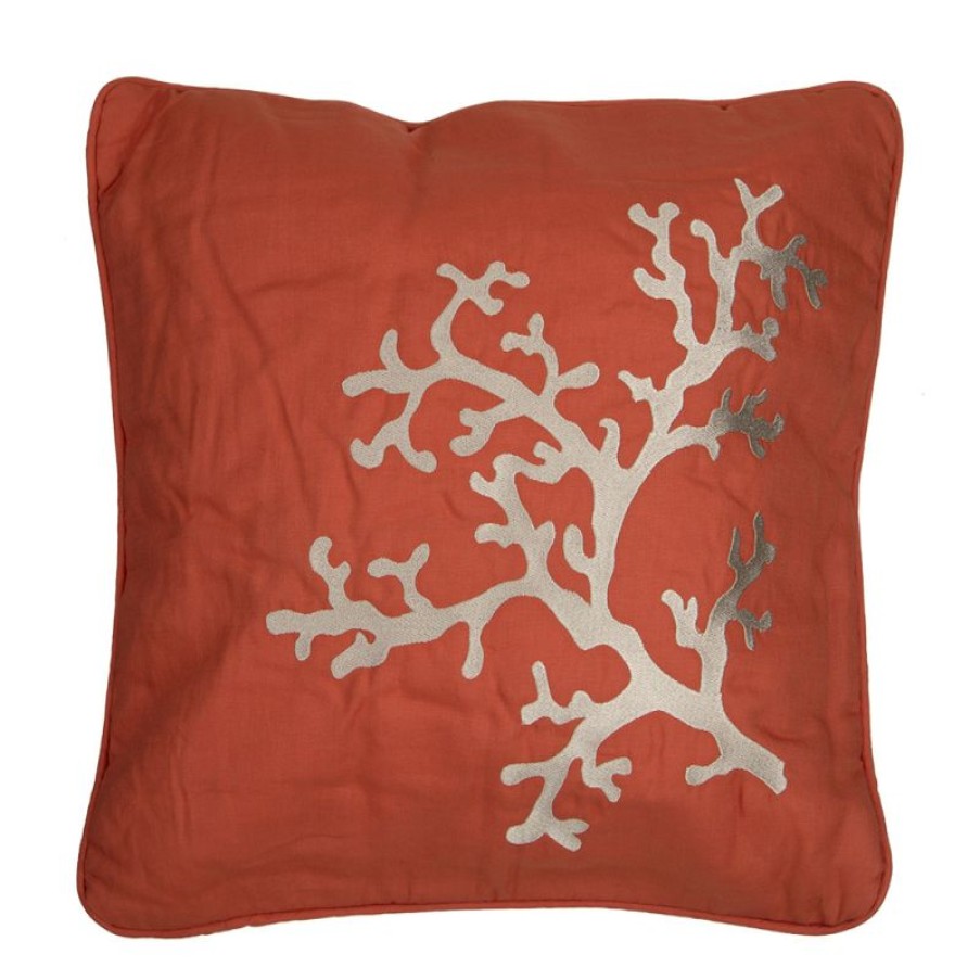 Furnishings * | Serenk Coral Cushion Dark Orange Nice Style