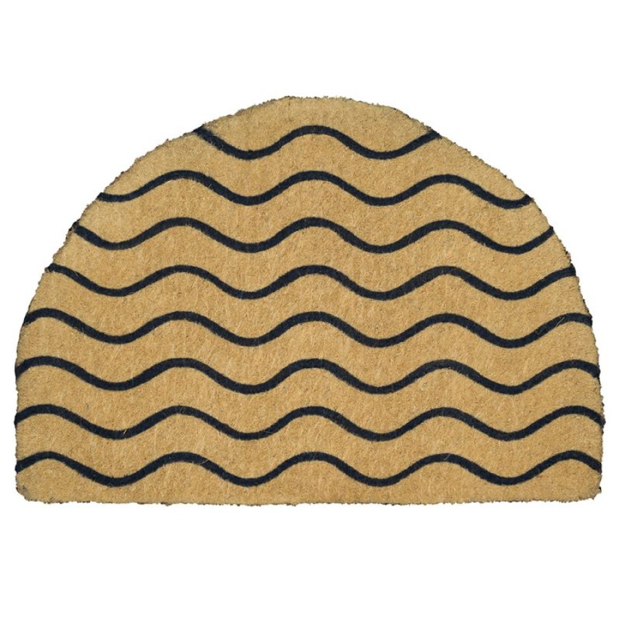 Furnishings * | Doormat Designs Half Round Wavy Mat Less Expensive