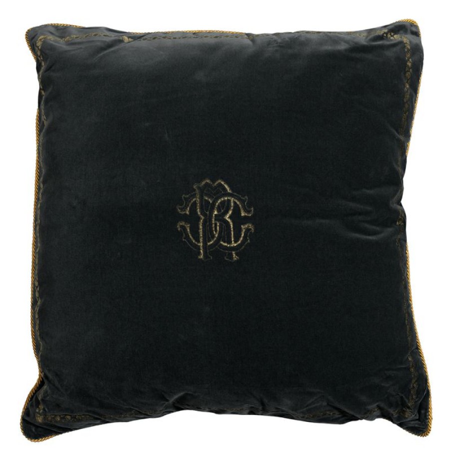 Furnishings * | Roberto Cavalli Venezia Cushion Black 68X68Cm Cut Price