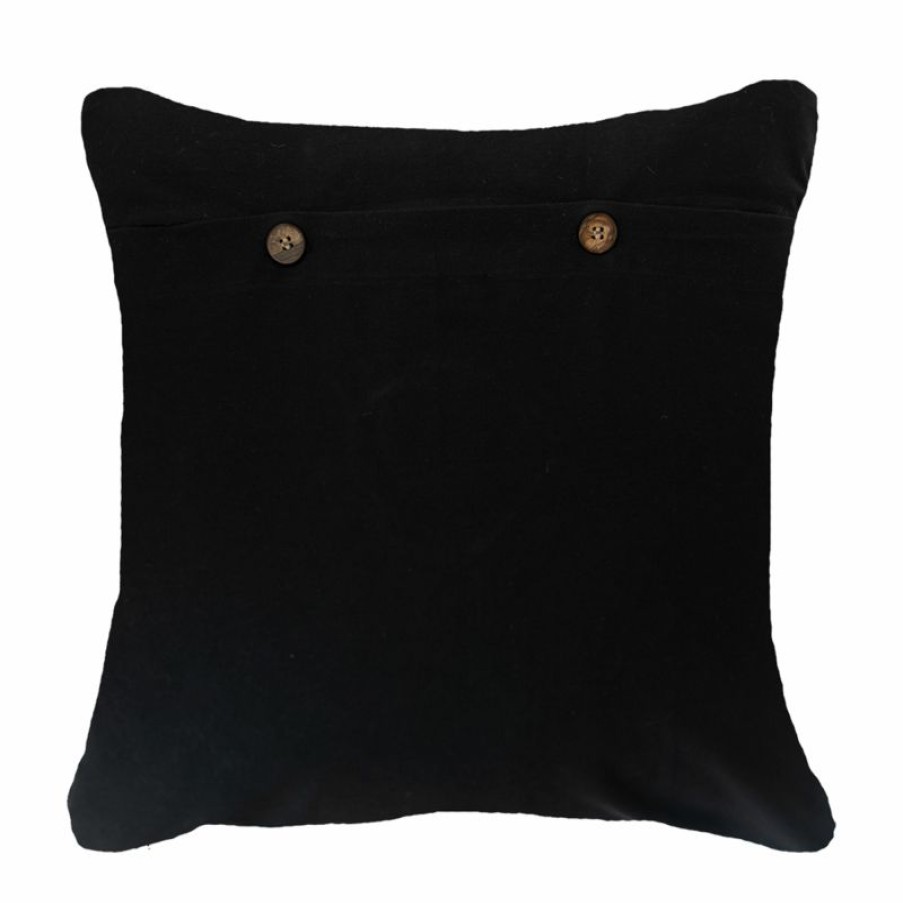 Furnishings * | Bandhini Dot Flower Black Cushion 50X50Cm New Collections