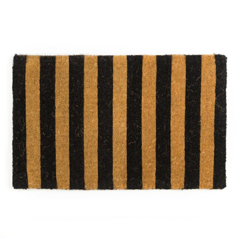 Furnishings * | Doormat Designs Black Stripe Doormat Shop