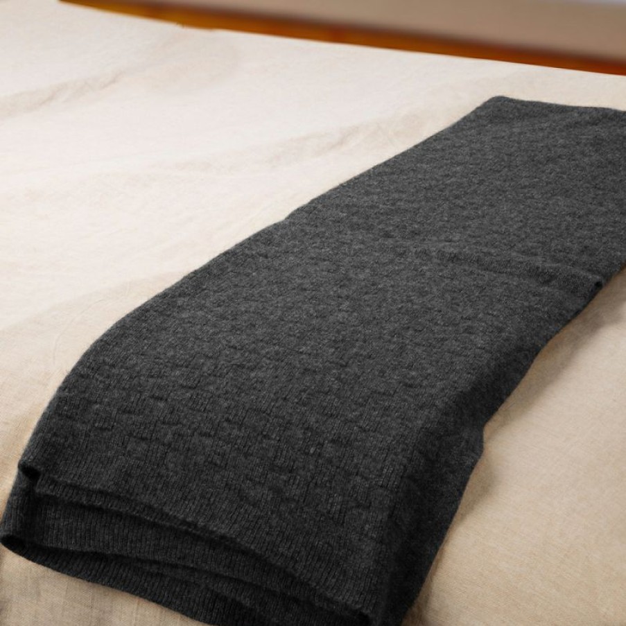 Furnishings * | Bemboka Angora/Superfine Merino Lightbox Throw Charcoal Latest Fashion