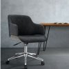 Furnishings * | Home Office Design Wooden Chair Fabric Grey Fascinating Model