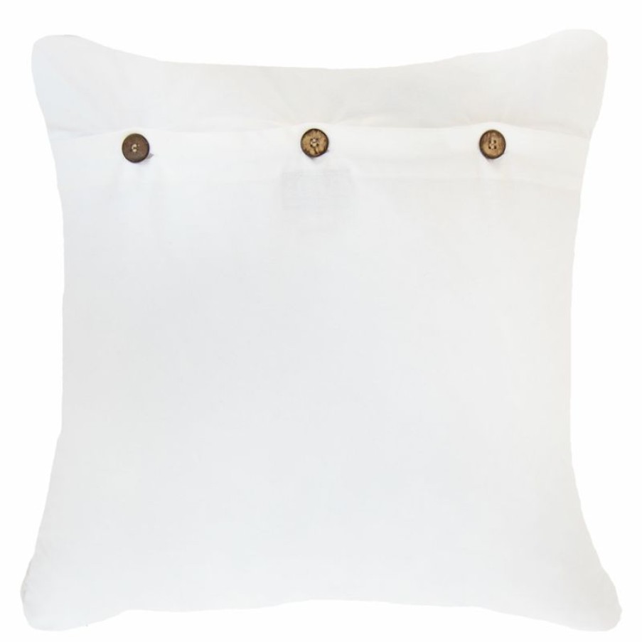 Furnishings * | Bandhini Para Angle White And Beige Cushion 55X55Cm Cheaper