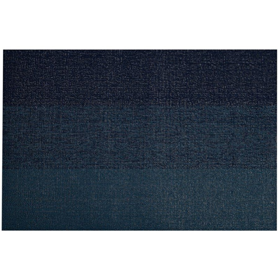 Furnishings * | Chilewich Marbled Stripe Shag In/Outdoor Bay Blue 46X71Cm Fascinating Model