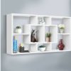 Furnishings * | Home Office Design Floating Wall Shelf Diy Rack White Cut Price