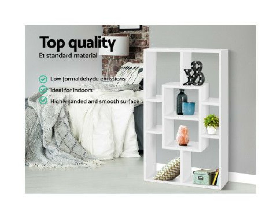 Furnishings * | Home Office Design Floating Wall Shelf Diy Rack White Cut Price