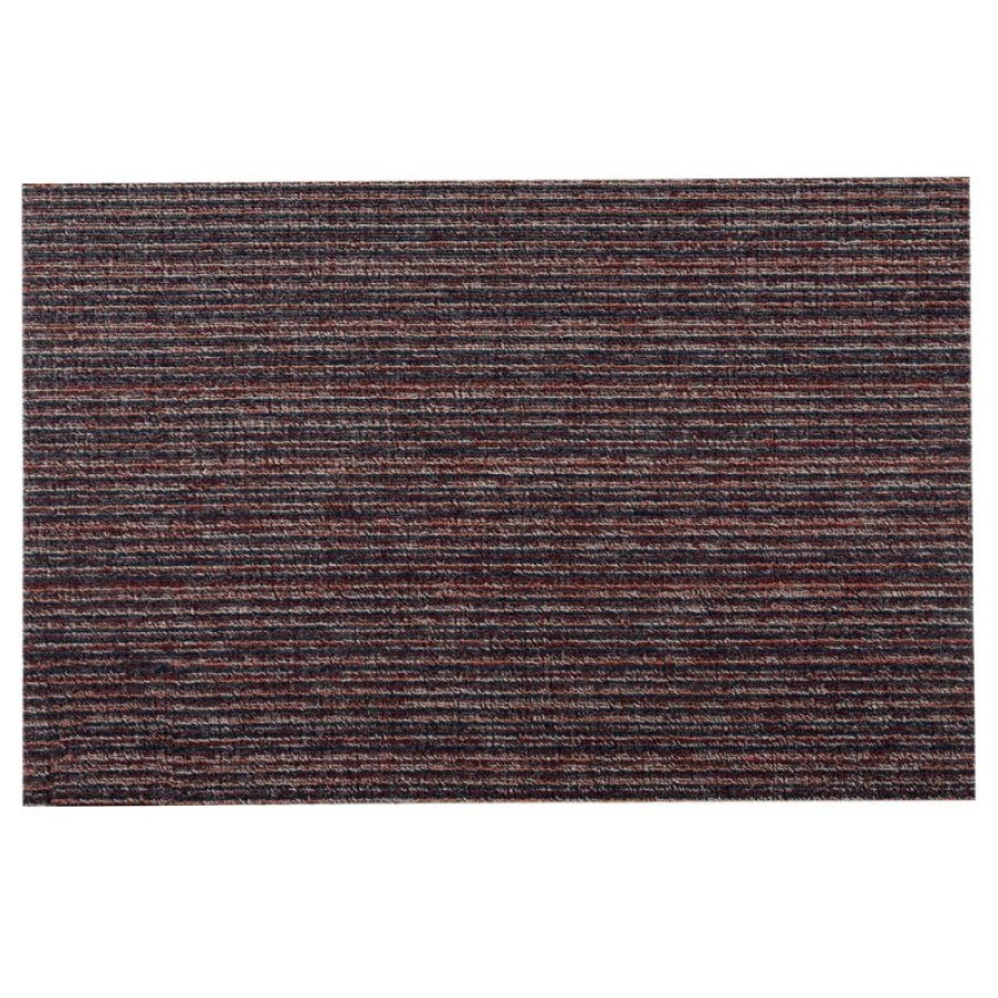 Furnishings * | Chilewich Skinny Stripe Indoor/Outdoor Mat Mulberry Fire Sale