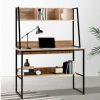 Furnishings * | Home Office Design Desk Bookshelf Storage Oak Promotions