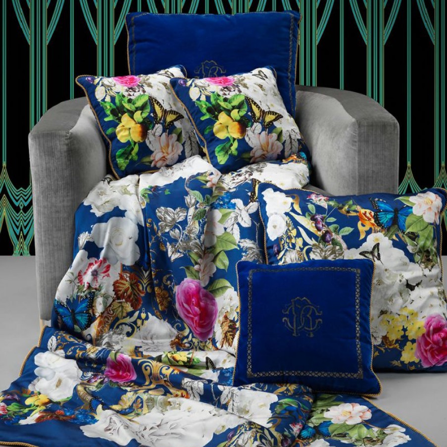 Furnishings * | Roberto Cavalli Venezia Cushion China Blue 40X40Cm Latest Fashion