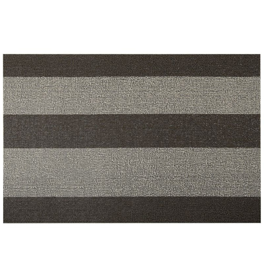 Furnishings * | Chilewich Bold Stripe Shag Doormat Pebble Small Less Expensive