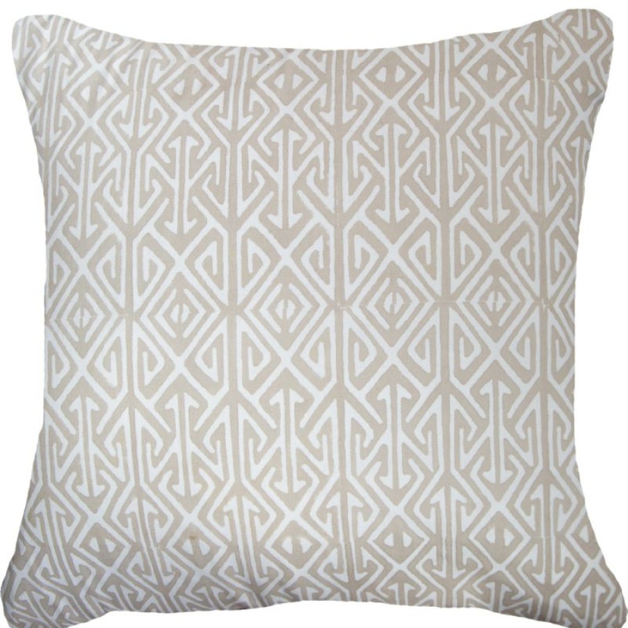 Furnishings * | Bandhini Arrow Print Natural Cushion 55X55Cm New Collections