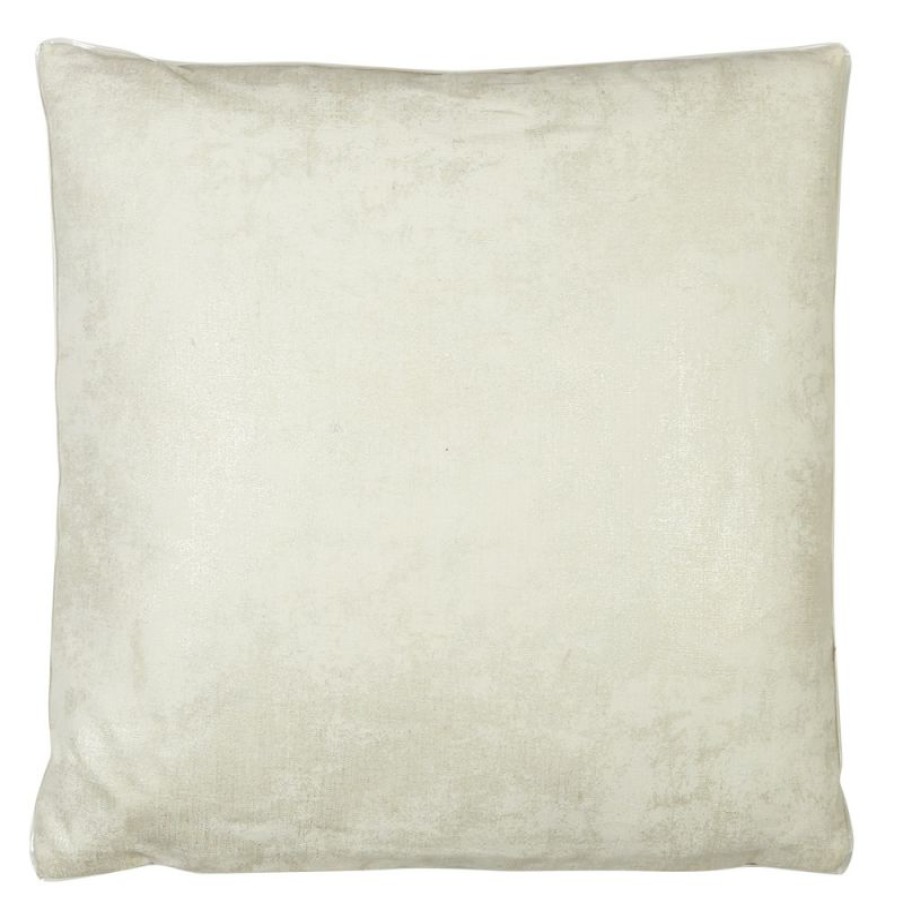 Furnishings * | Dransfield & Ross Antique Silver Leaf Platinum Cushion At Low Price