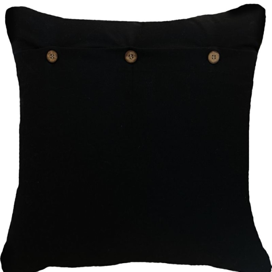 Furnishings * | Bandhini Braid Cayman Black Cushion 55X55Cm Best Quality