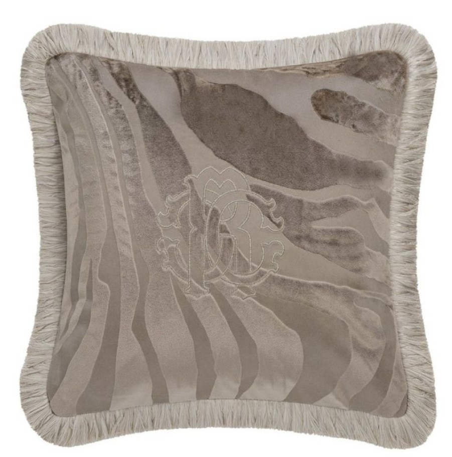 Furnishings * | Roberto Cavalli Macro Zebrage Monogram Cushion 60X60Cm Promotions