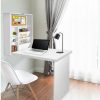 Furnishings * | Home Office Design Foldable Desk With Bookshelf White Affordable Price