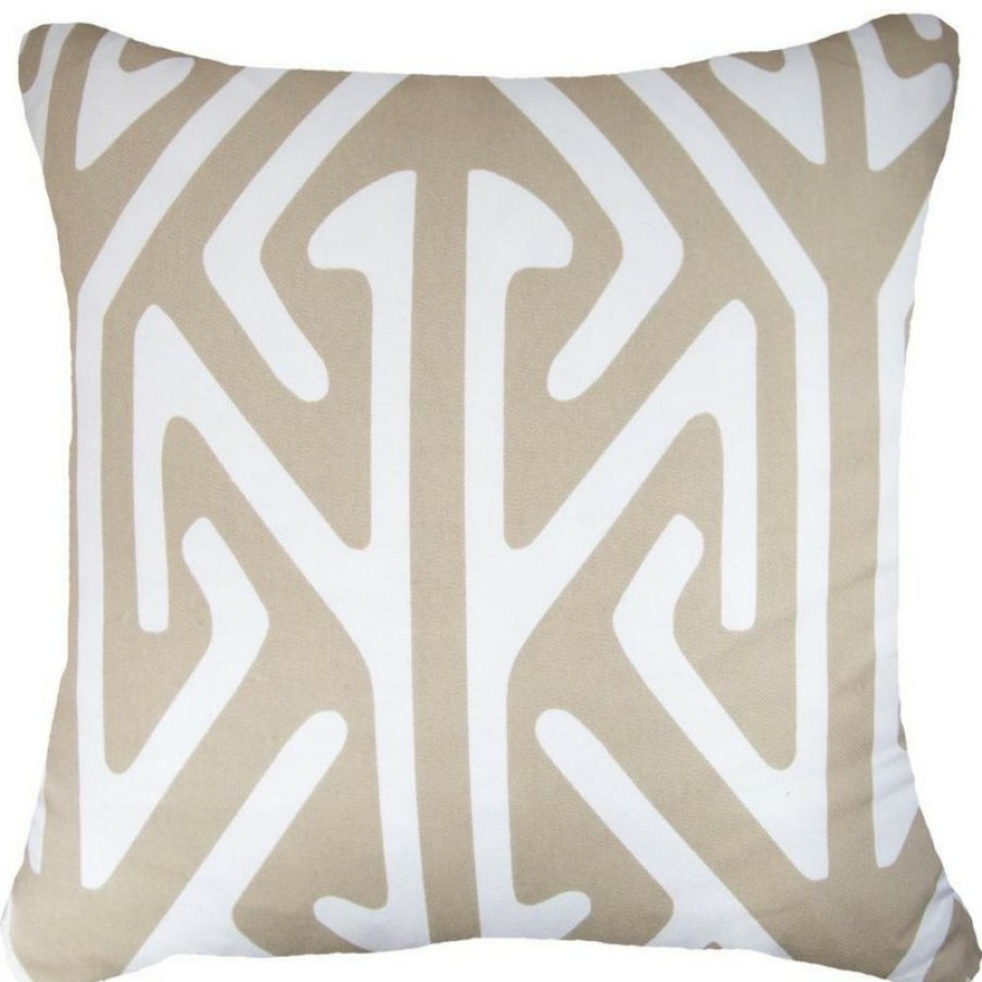 Furnishings * | Bandhini Arrow Head Screen White Cushion 55X55Cm Best Quality