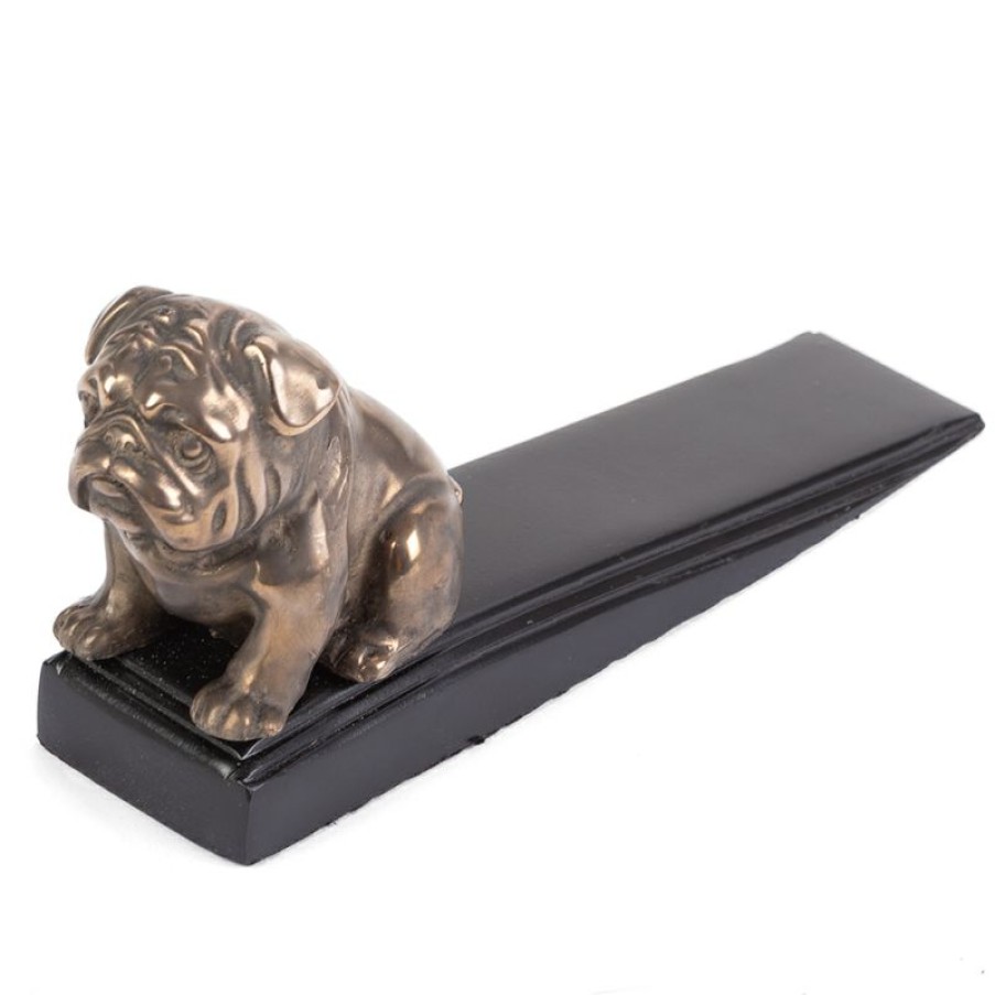 Furnishings * | The Original Book Works Bulldog Door Wedge Bronze New Arrivals