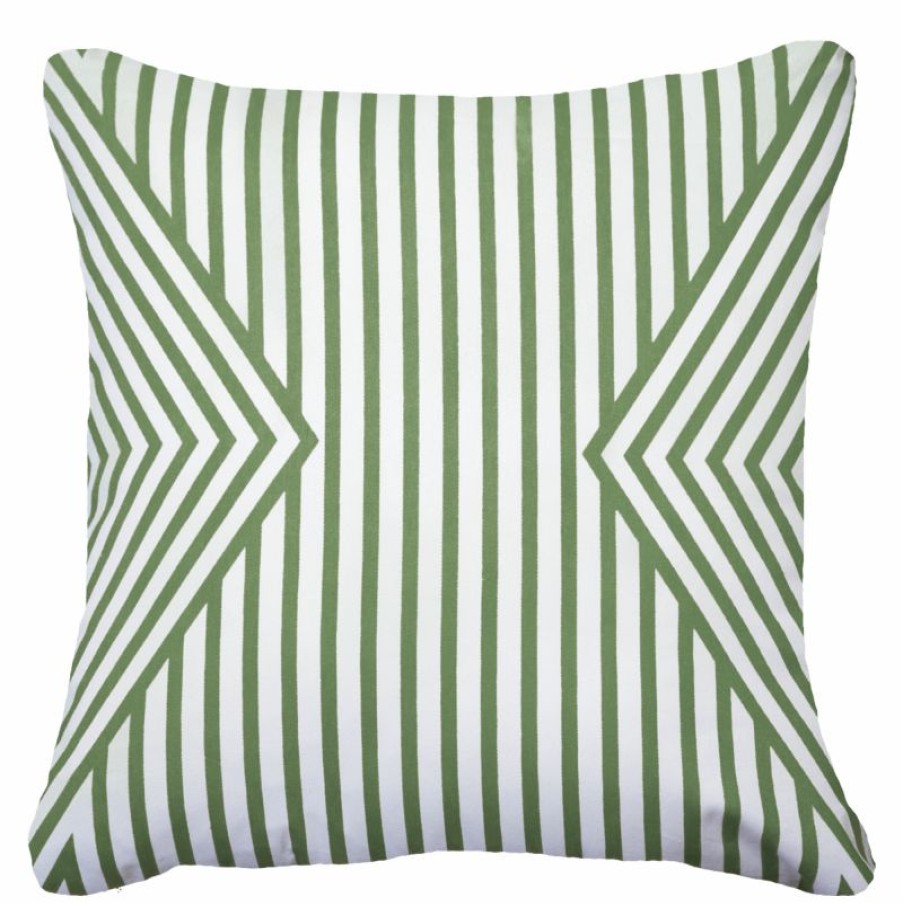 Furnishings * | Bandhini Parasol Green And White Cushion 55X55Cm Clearance