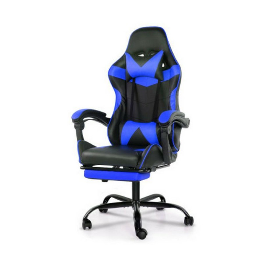 Furnishings * | Home Office Design Reclining Chair With Footrest Blue Best Quality