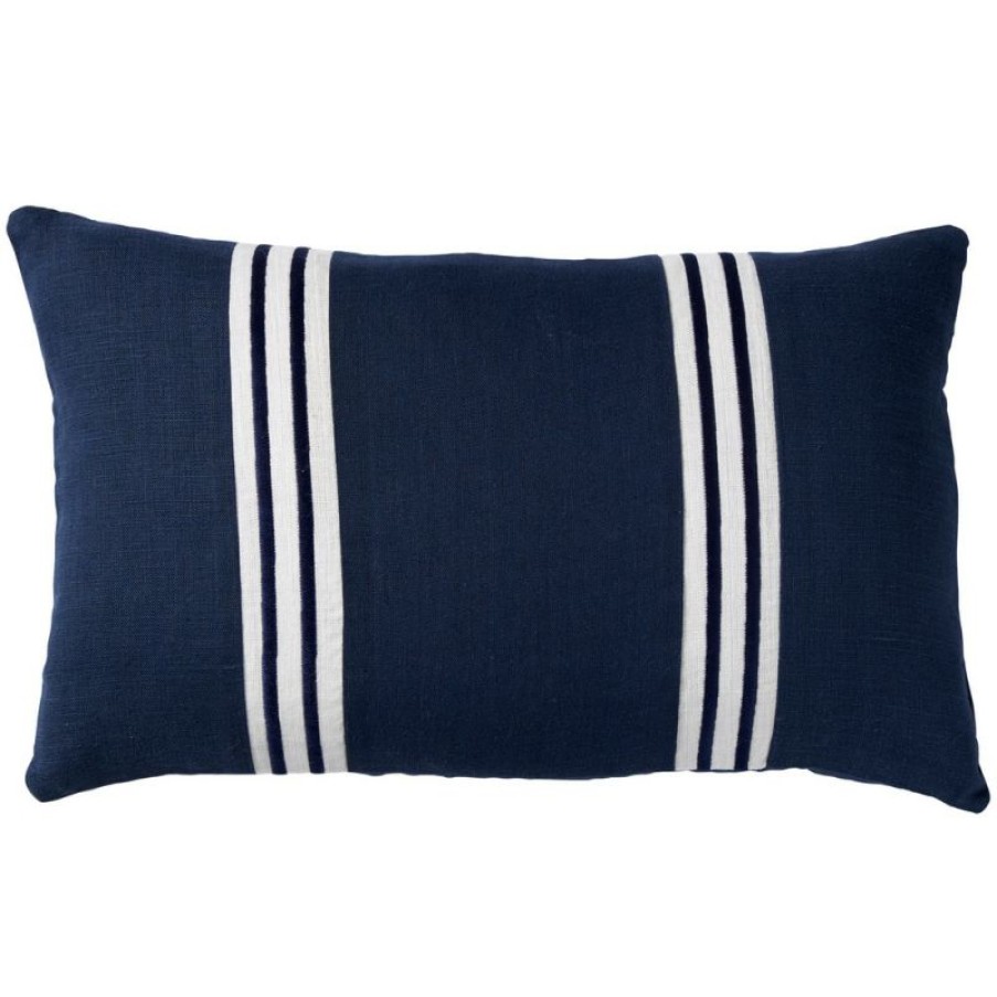 Furnishings * | Paloma Linen Newport Stripe Cushion 30X50Cm Opening Sales