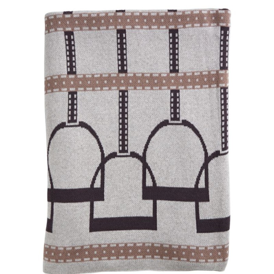 Furnishings * | Paloma Equestrian Throw Rug Beige 130X170Cm Cut Price