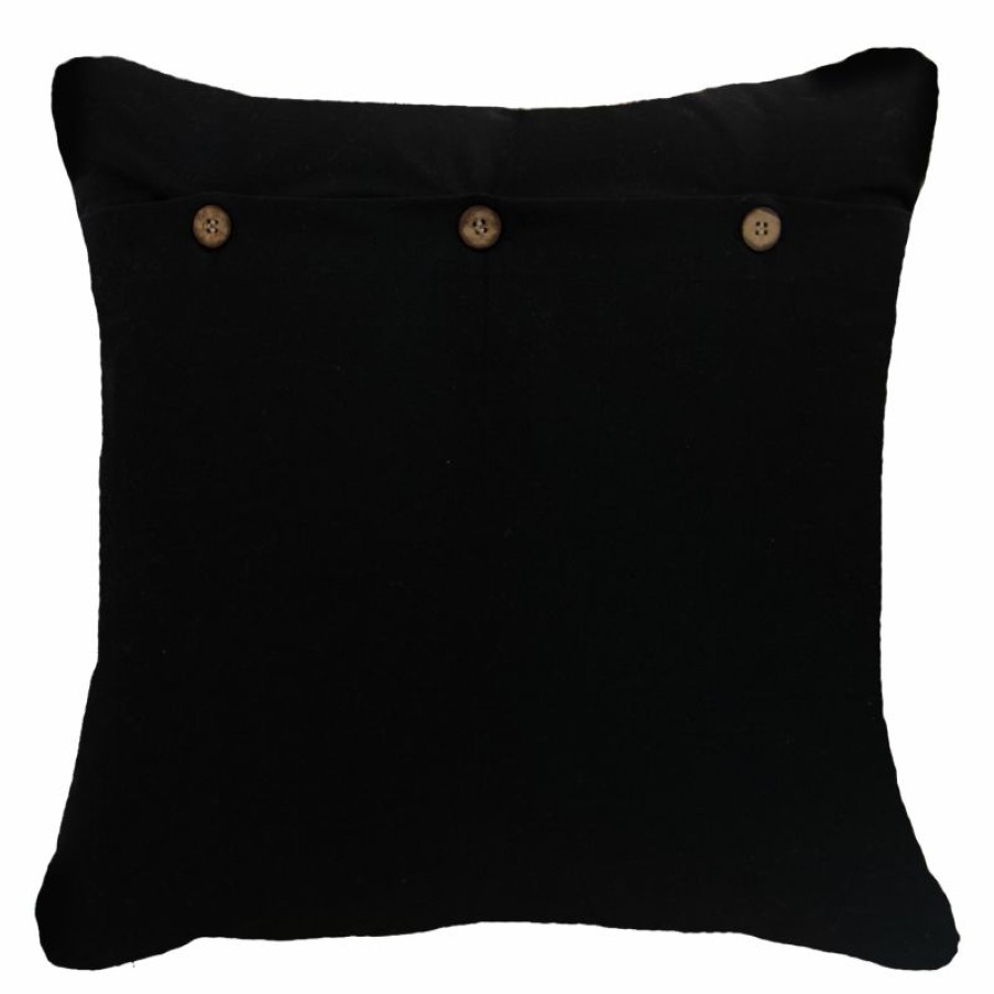 Furnishings * | Bandhini Paramaze Black Cushion 55X55Cm Simple Drawing