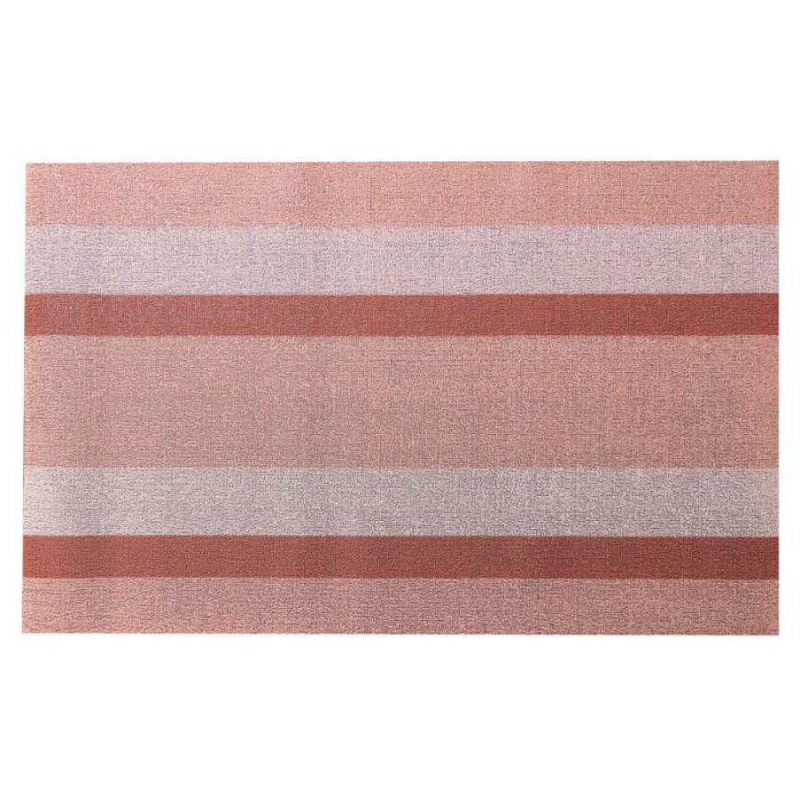 Furnishings * | Chilewich Bold Stripe Shag Doormat Peach Large Shop