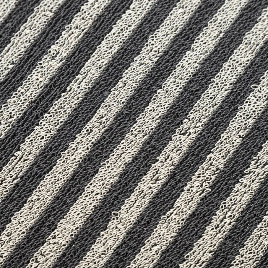 Furnishings * | Chilewich Breton Stripe Shag Indoor/Outdoor Gravel 71Cm Affordable Price