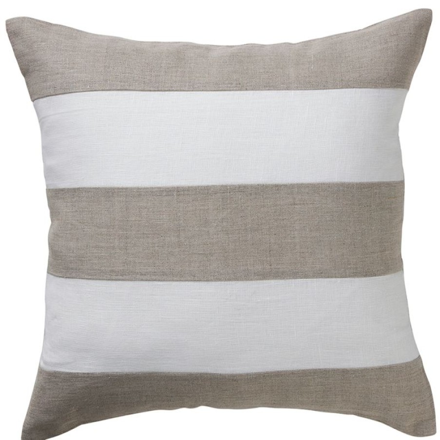 Furnishings * | Paloma Jute Cushion Stripe Sand 50X50Cm Promotions